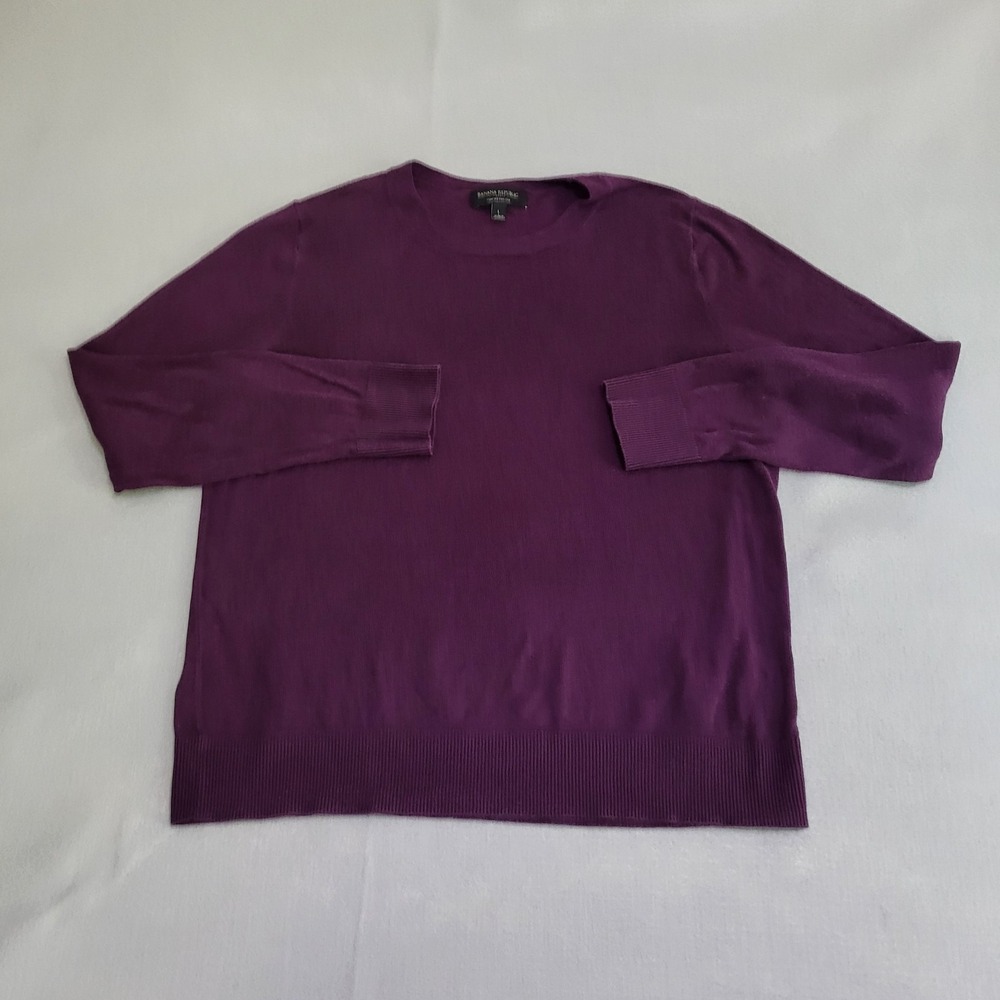 Banana Republic Forever Sweater Lightweight Crew Neck Long Sleeve Womens L